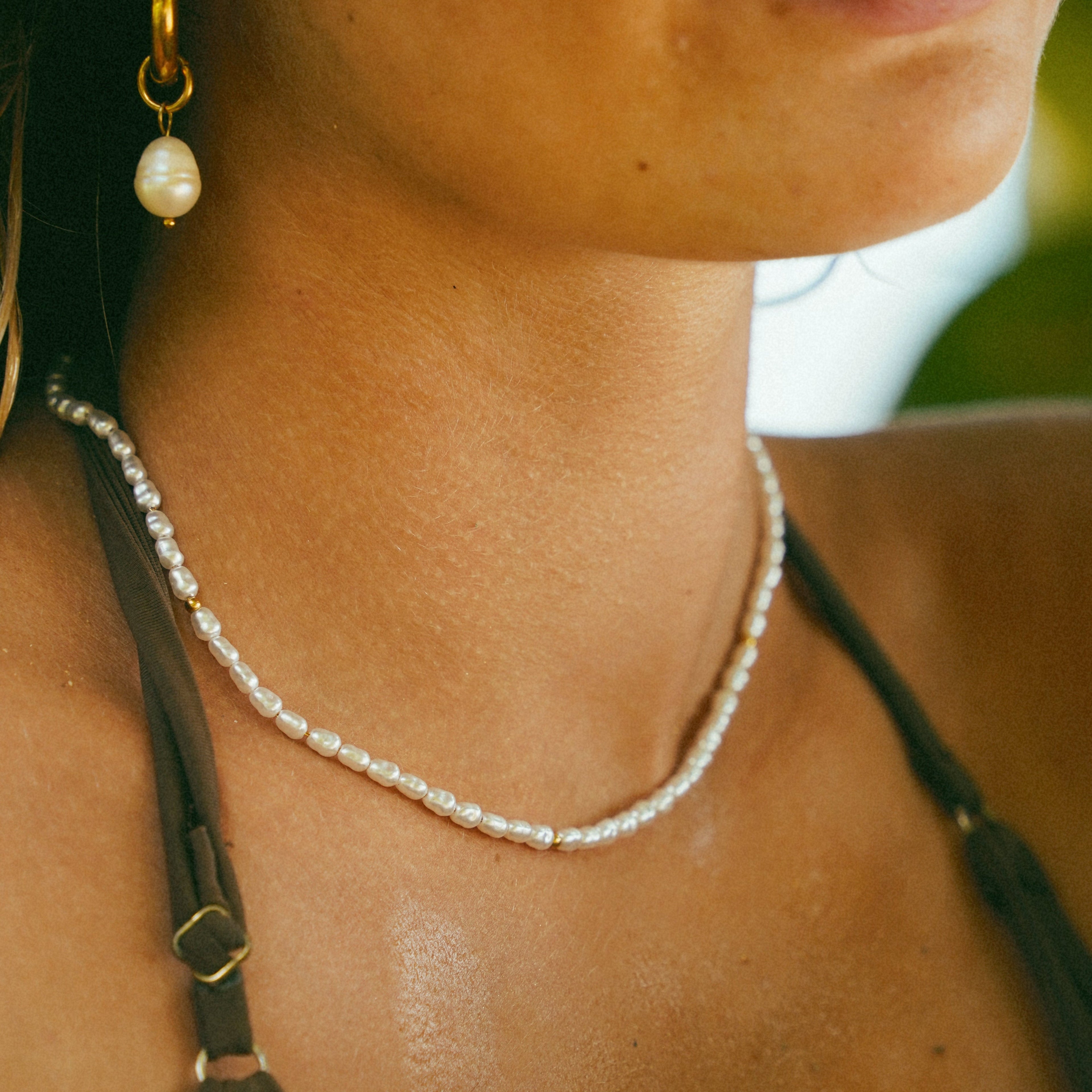 Pearl & Gold Beaded Layered Necklace