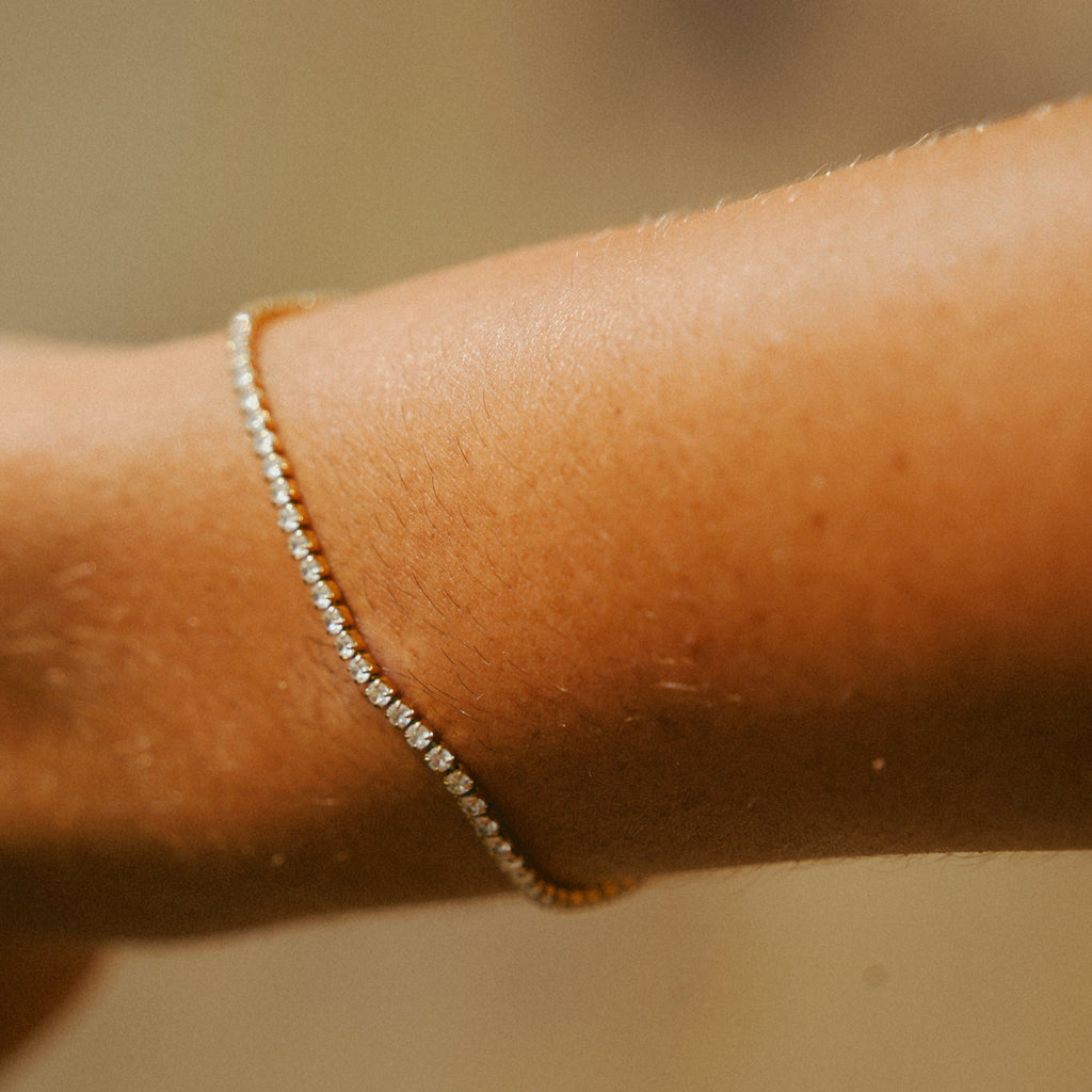 Silver Adjustable Tennis Bracelet