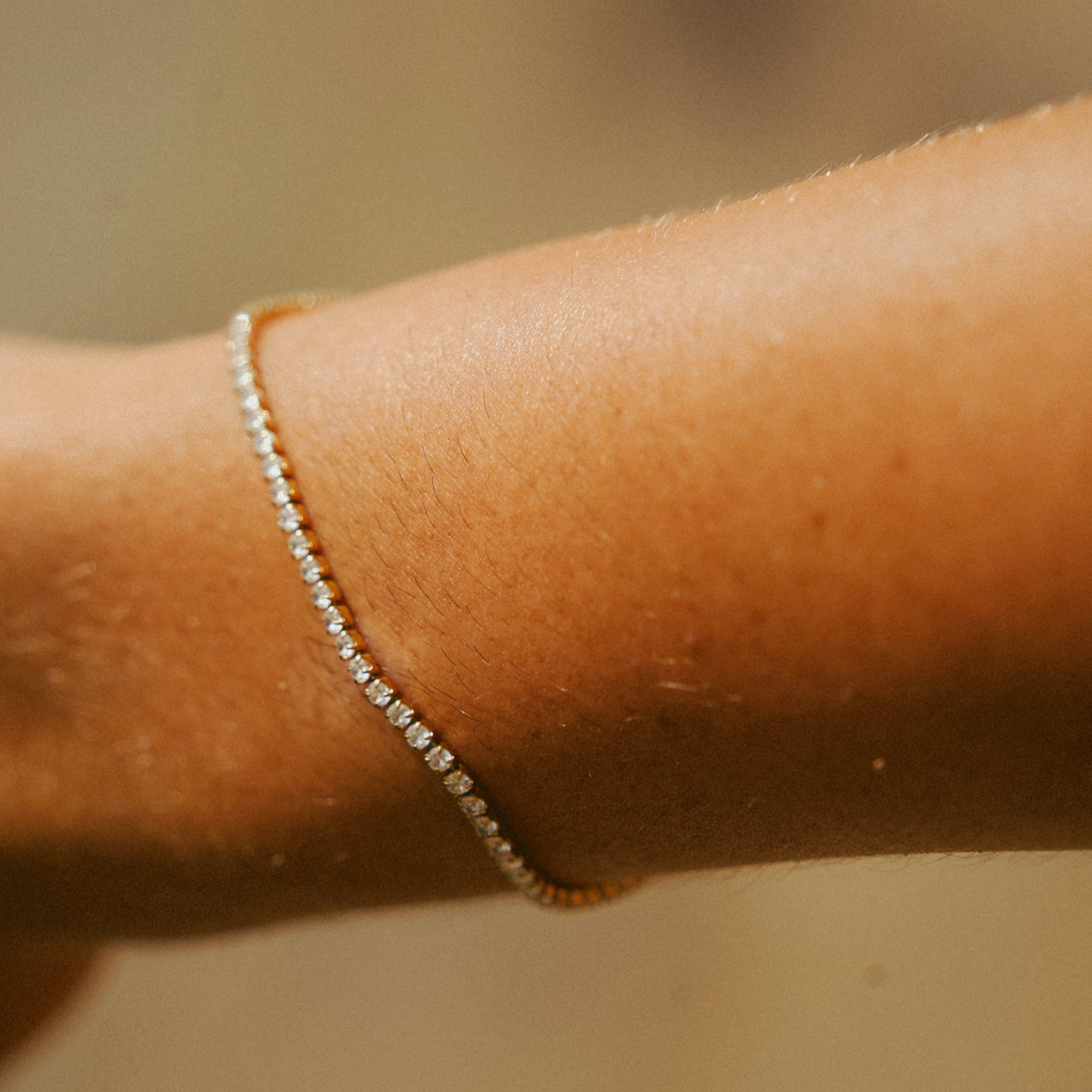 Silver Adjustable Tennis Bracelet
