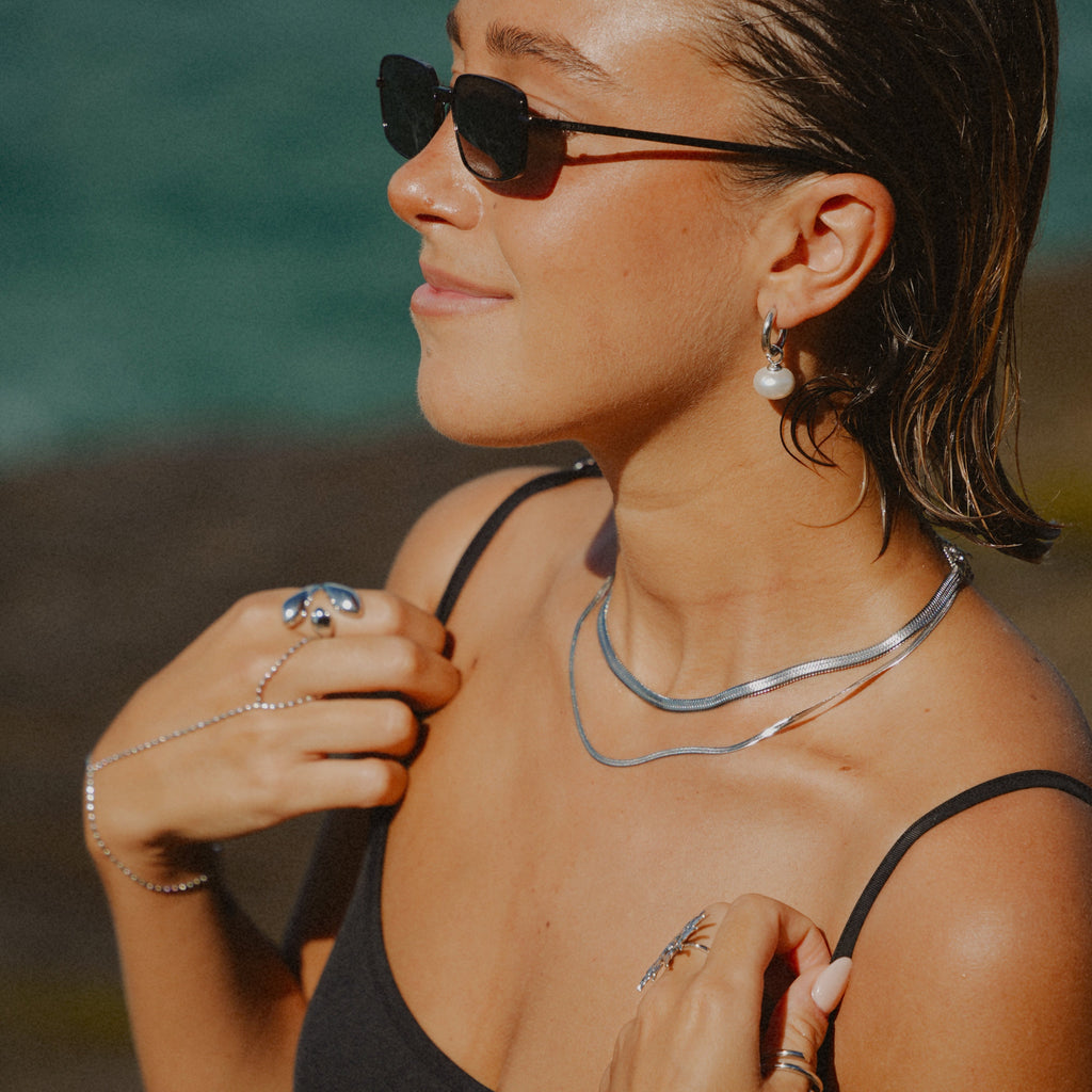 Classic Flat Herringbone Silver Chain