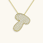 Hailey Bubble Initial Gold Necklace