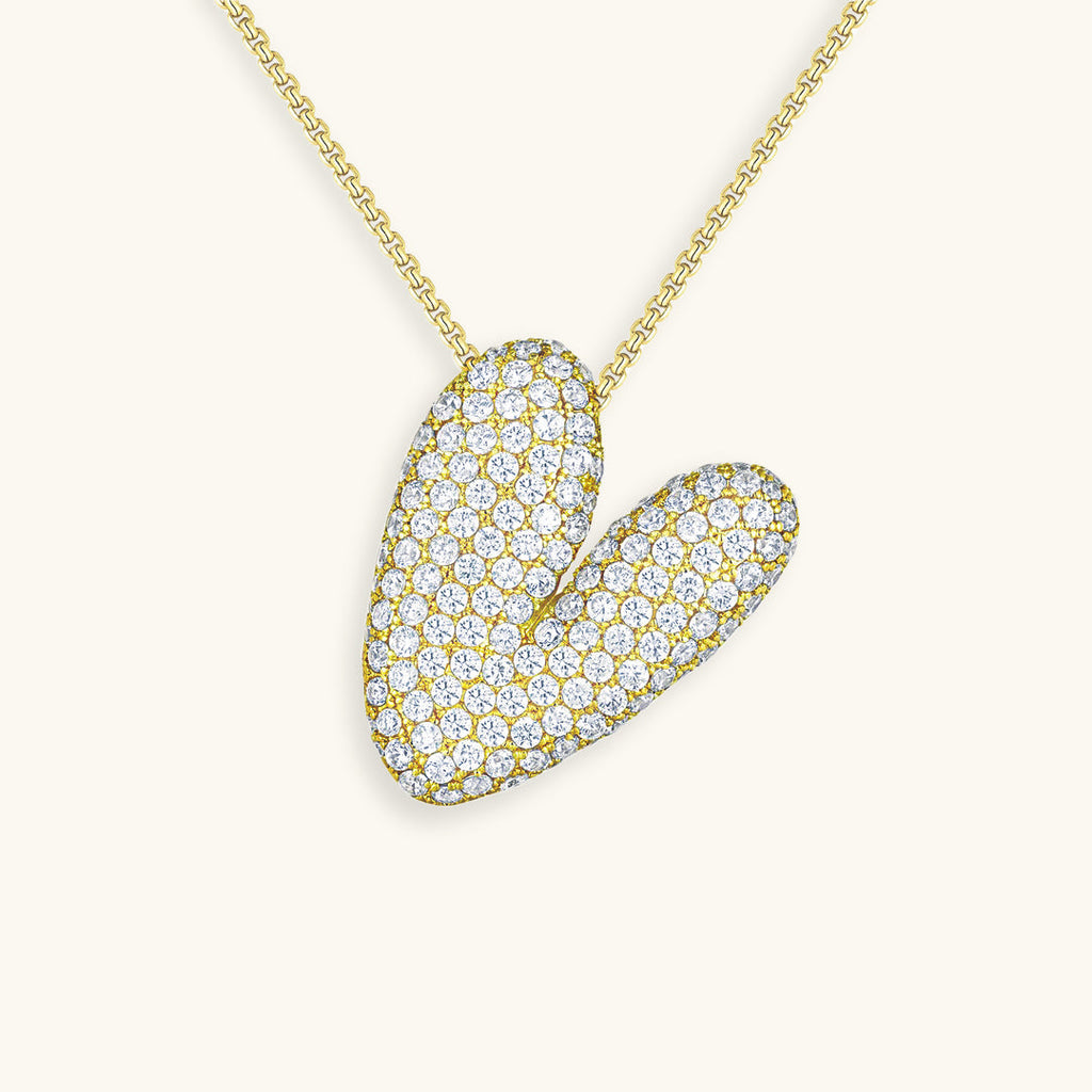 Hailey Bubble Initial Gold Necklace