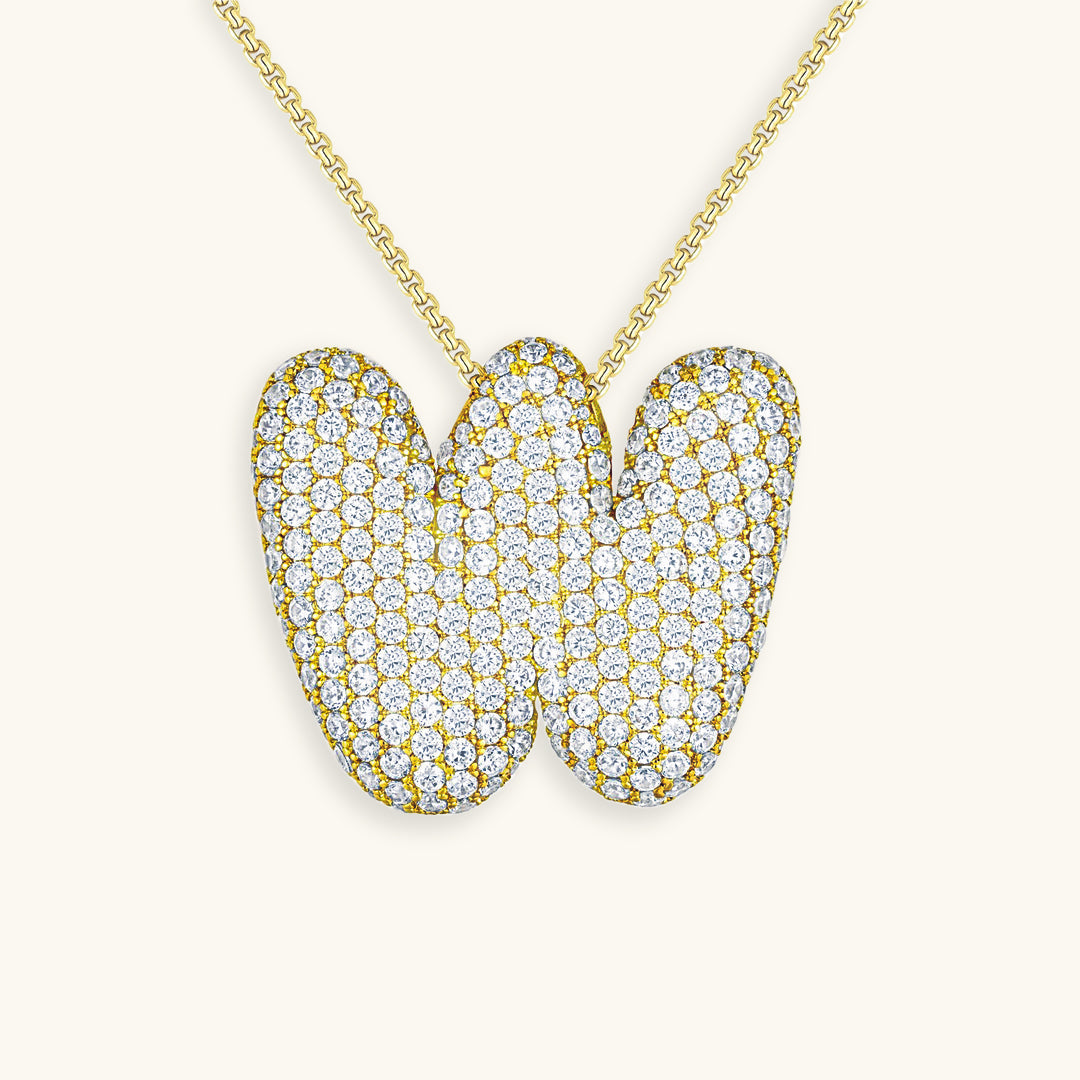 Hailey Bubble Initial Gold Necklace
