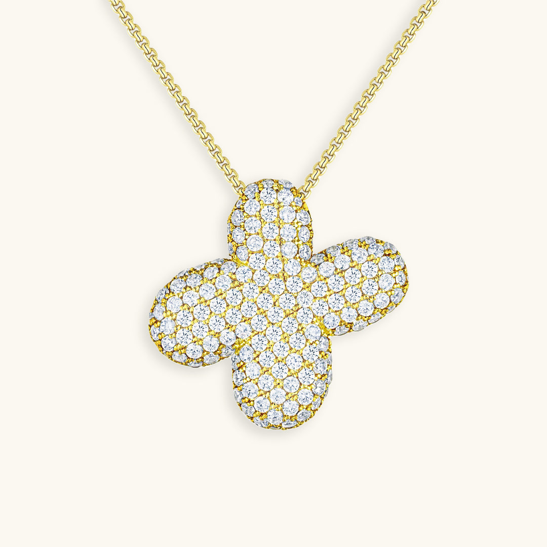 Hailey Bubble Initial Gold Necklace