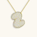 Hailey Bubble Initial Gold Necklace