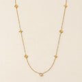 Gold Floral Station Necklace