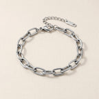 Silver Chunky Paperclip Bracelet