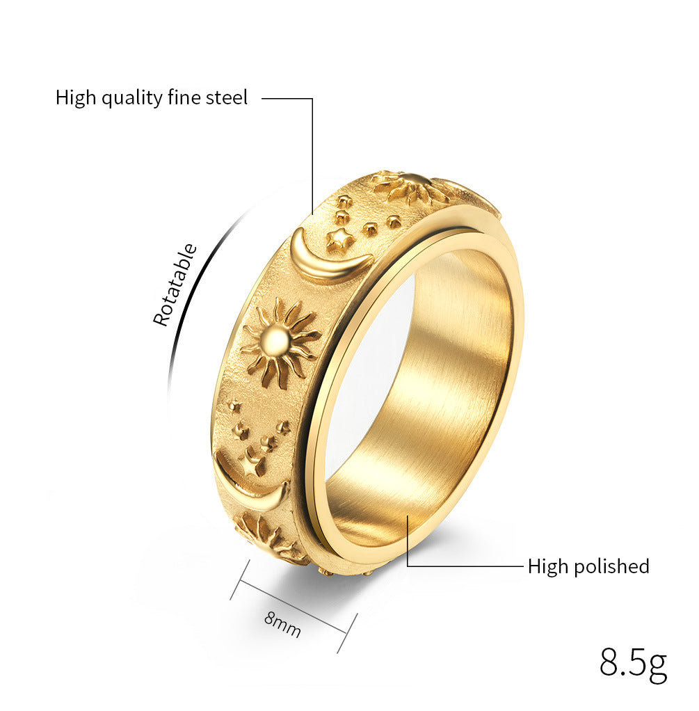 Gold Cosmic Spinner Ring