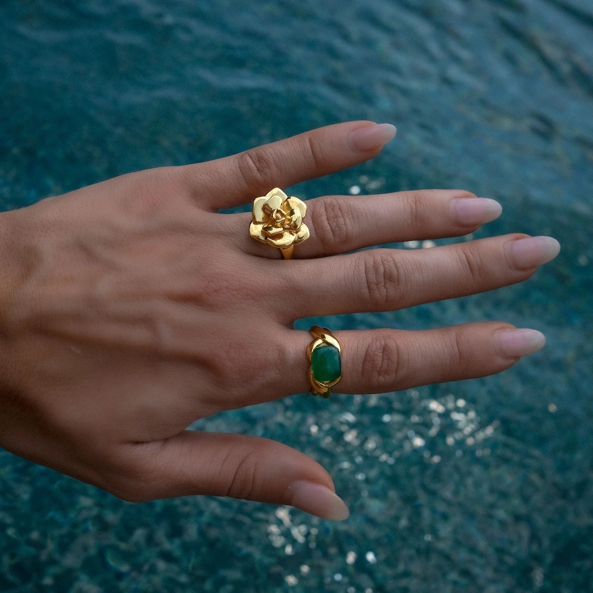 Gold Blooming Rose Ring