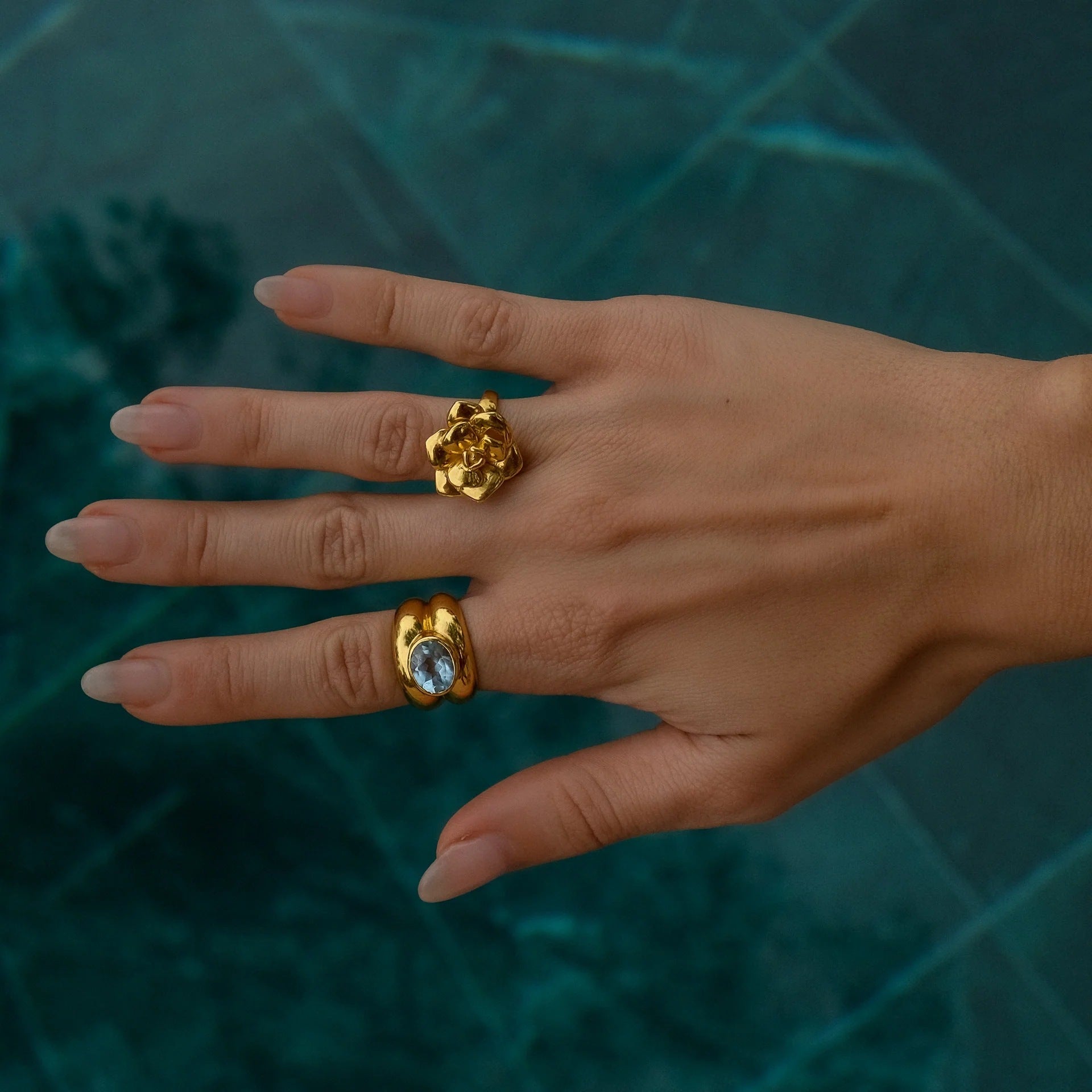 Gold Blooming Rose Ring