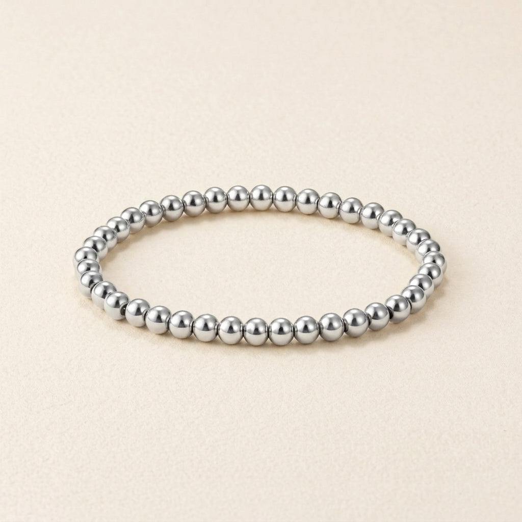 Silver Beaded Bracelet