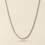 Silver Twisted Rope Chain Necklace