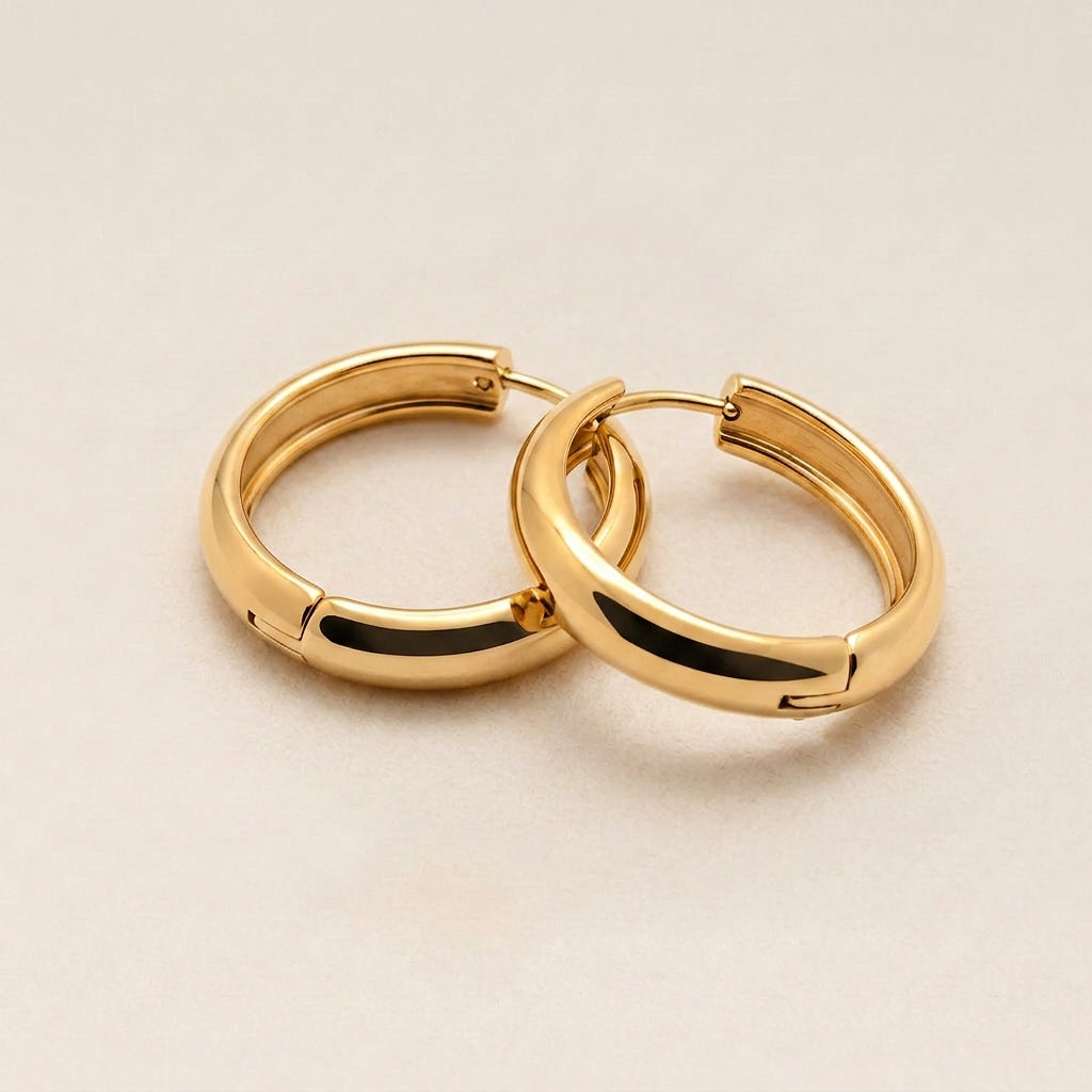 Gold Huggie Hoop Earrings