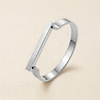 Silver Engravable Bar Bracelet
