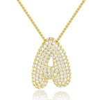 Hailey Bubble Initial Gold Necklace