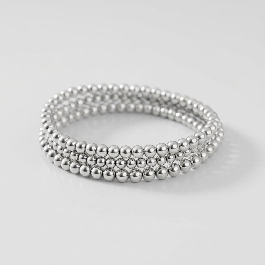 Silver Beaded Bracelet