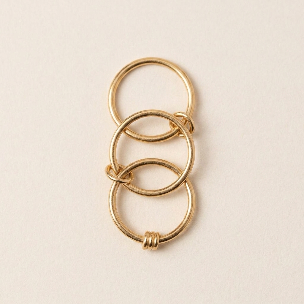 Gold Knot Stacking Ring Set