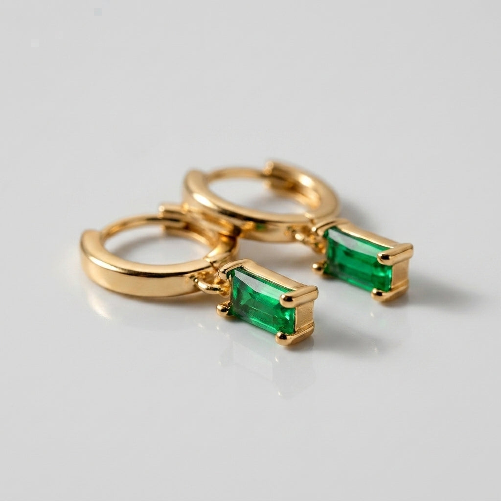 Birthstone Huggies Earrings