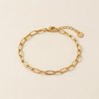 Linked Gold Paperclip Bracelet