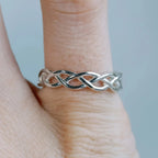 Silver Celtic Braided Band Ring