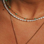 Pearl & Gold Beaded Layered Necklace