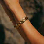 Gold Chunky Oval Link Chain Bracelet