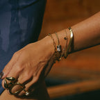 Gold Flat Herringbone Chain Bracelet