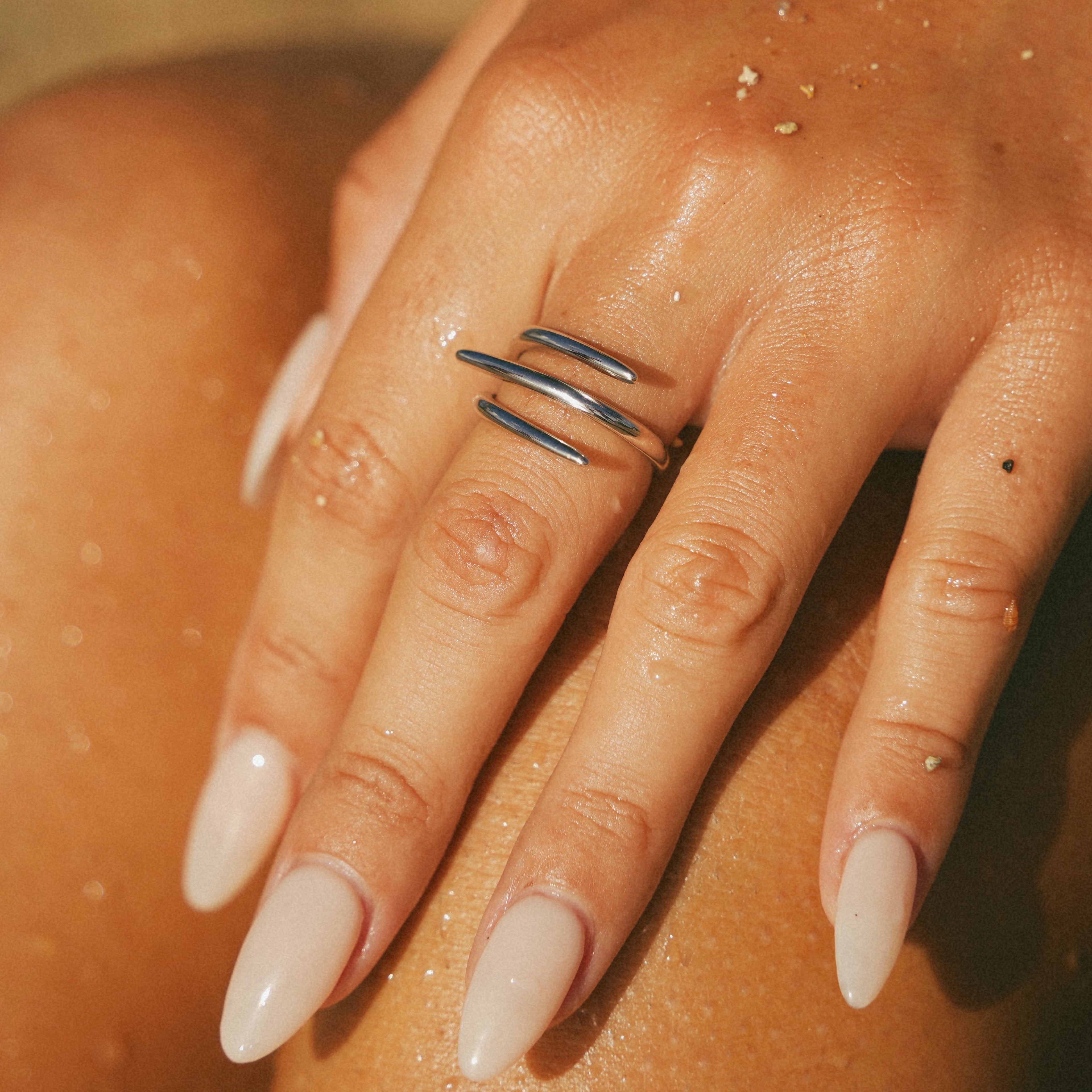 Gold Triple Wrap Coil Ring