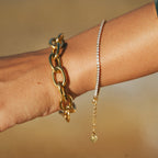 Gold Chunky Oval Link Chain Bracelet
