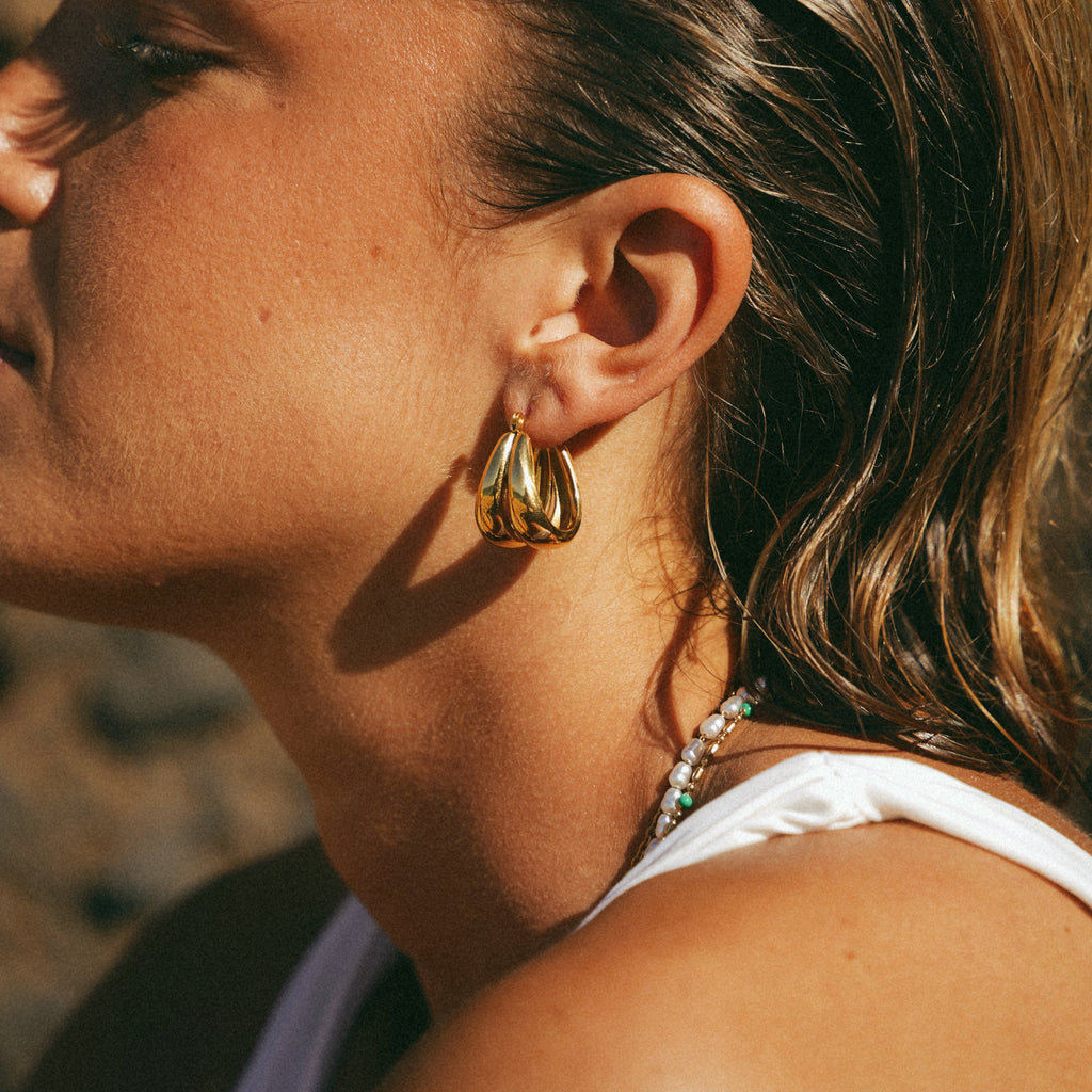 Statement Gold Hoop Earrings