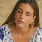 Gold Spiral Seashell Stud Earrings