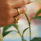 Gold Knot Stacking Ring Set