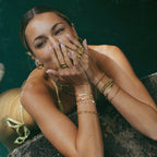 Gold Flat Herringbone Chain Bracelet