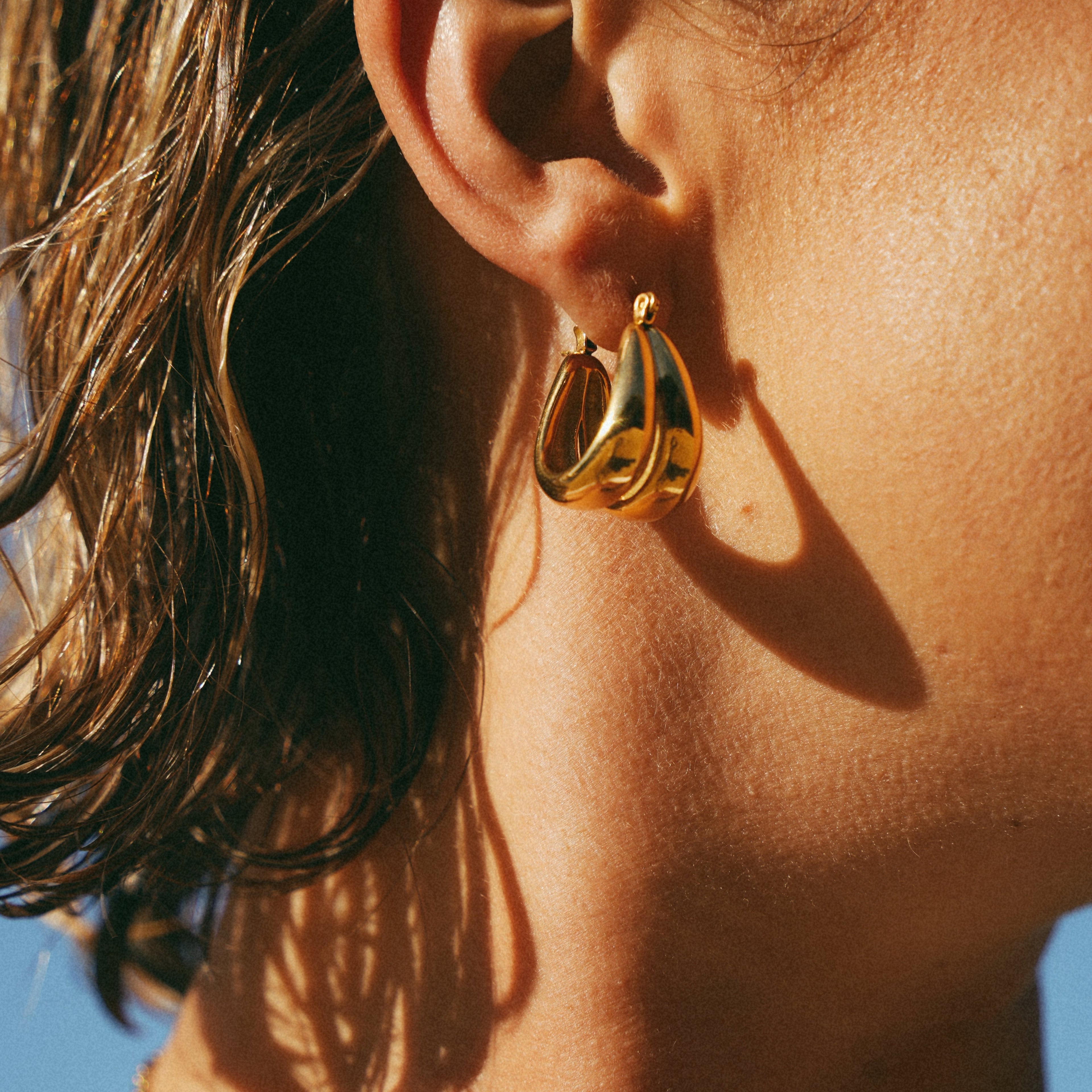 Statement Gold Hoop Earrings
