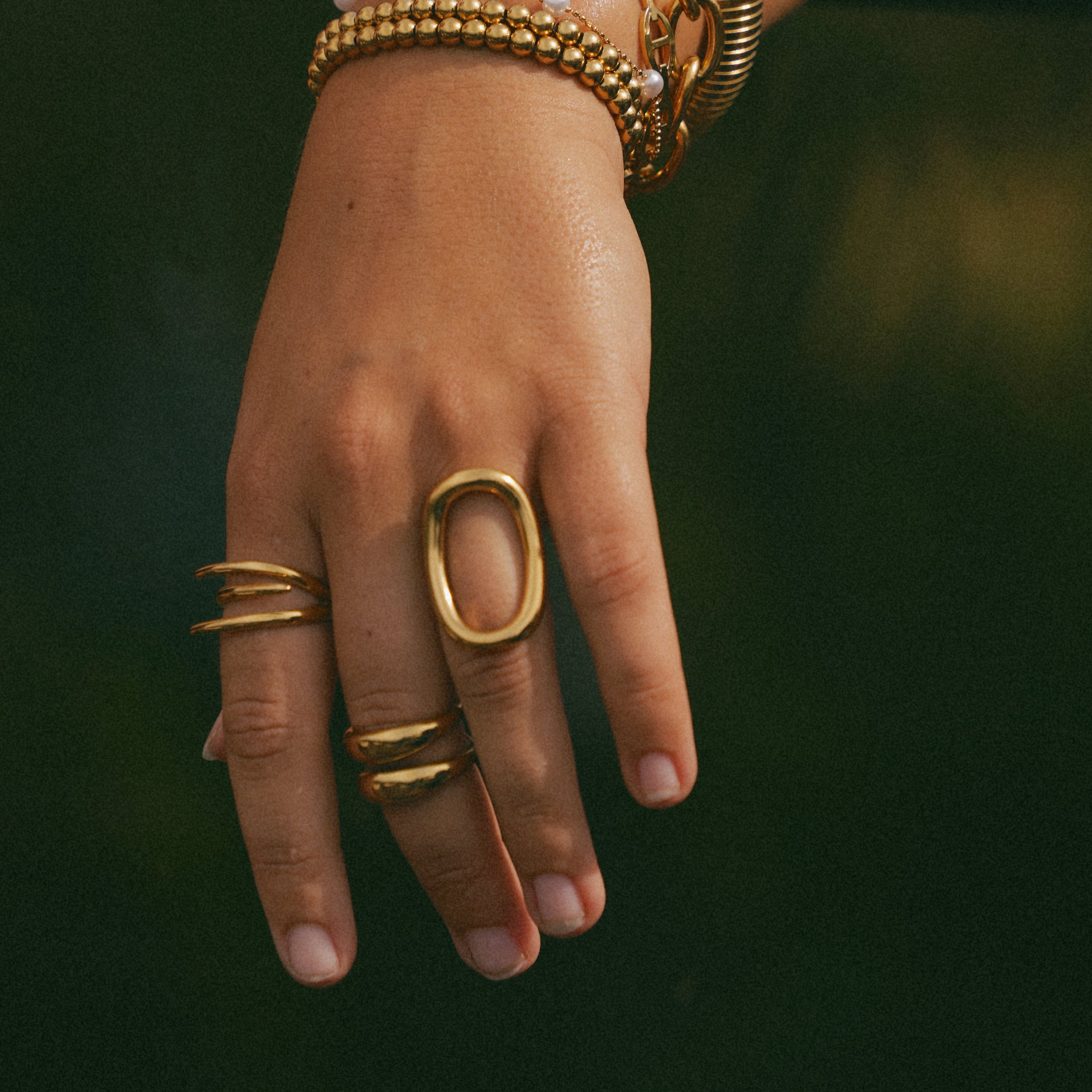 Gold Triple Wrap Coil Ring