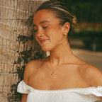Gold Seashell Pearl Pendant Necklace
