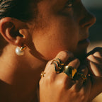 Gold Wide Flat-Top Signet Ring