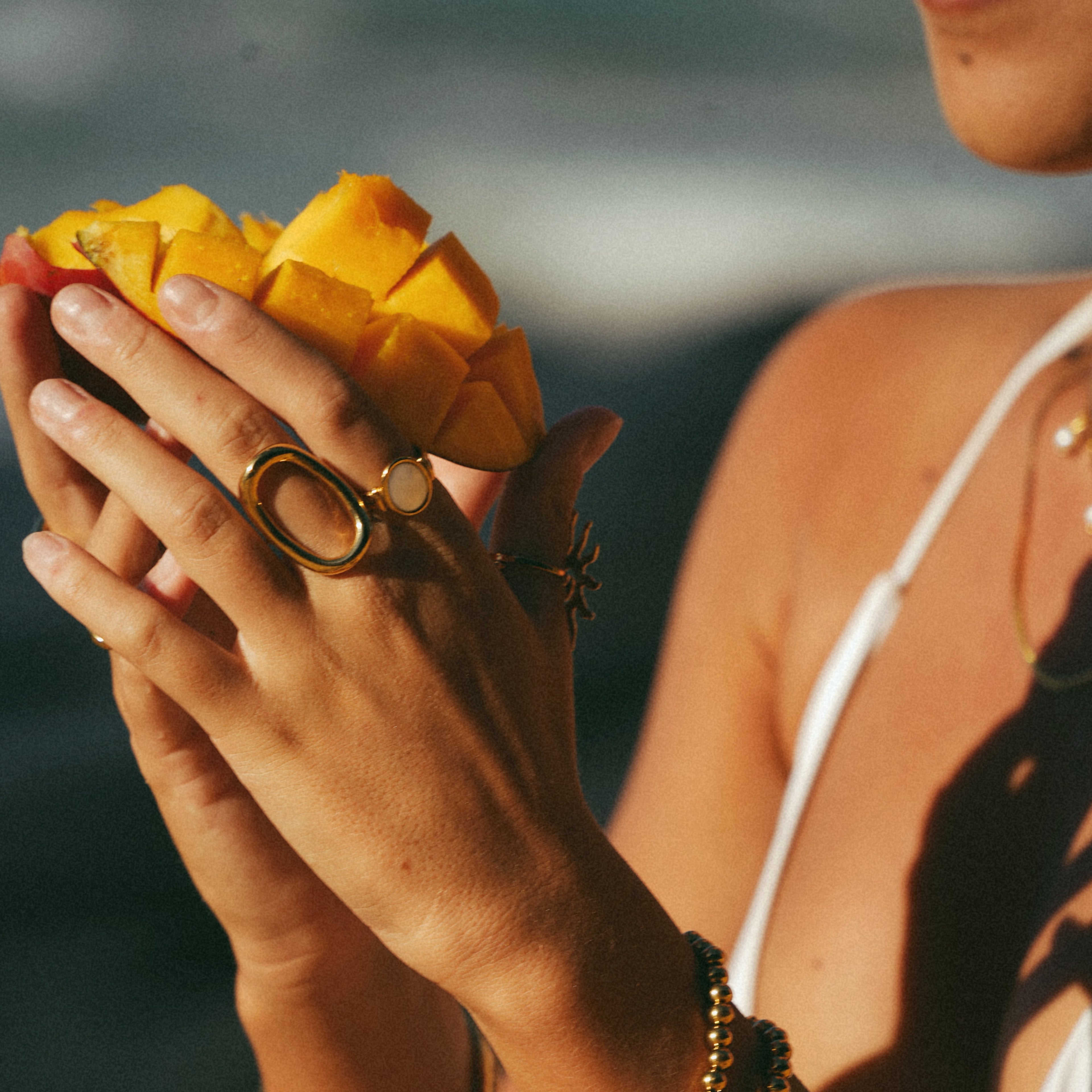 Gold Open Oval Ring
