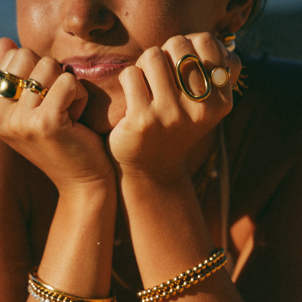 Gold Open Oval Ring
