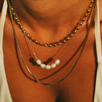 Kona Gold Chain Pearl Cluster Necklace
