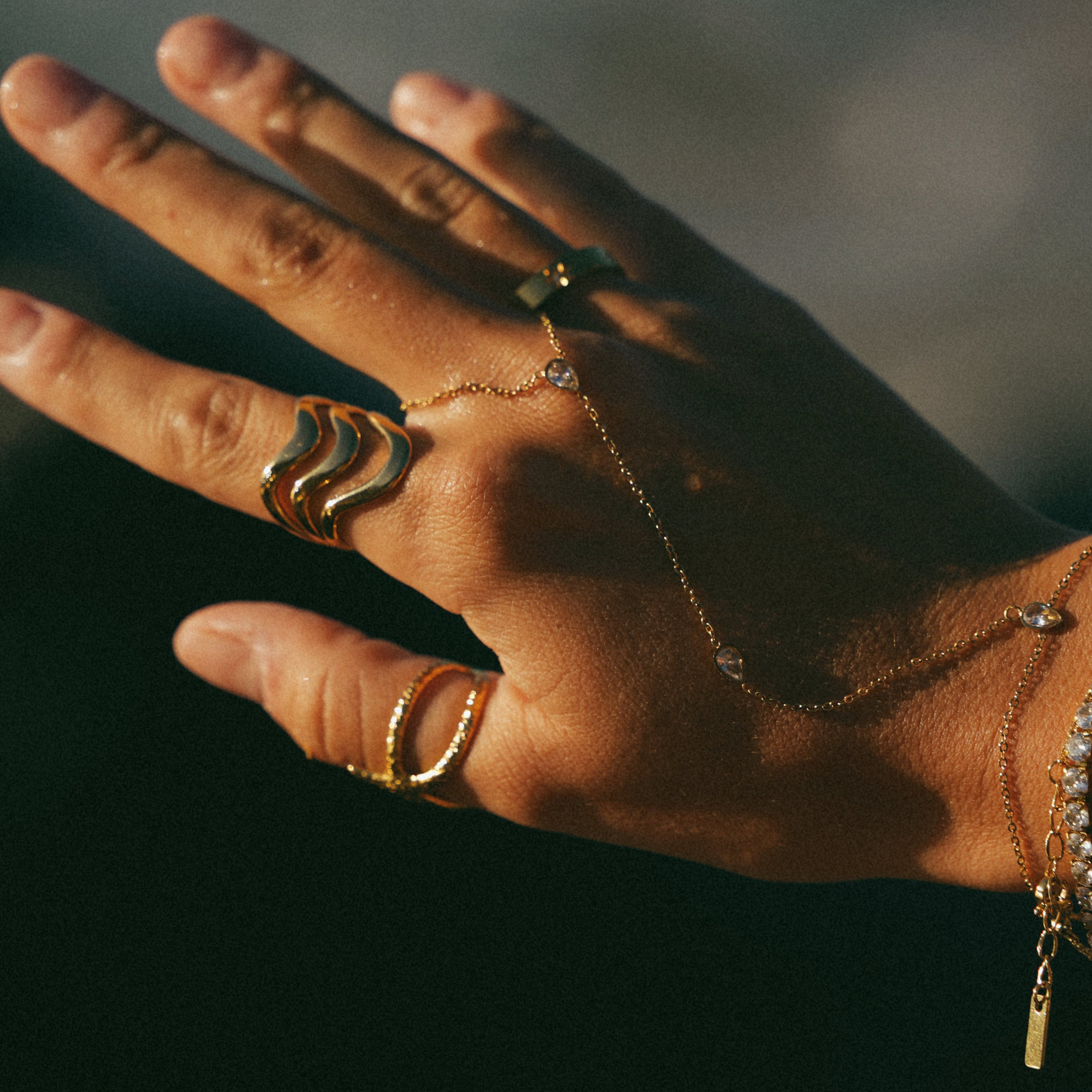 Gold Starfish Wrap Ring