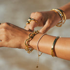 Gold Starlight Cascade Tennis Bracelet