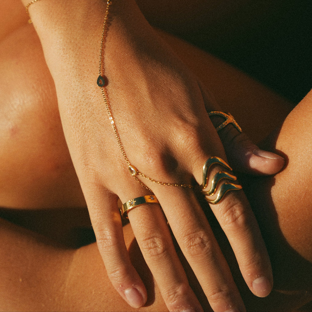Gold Starfish Wrap Ring