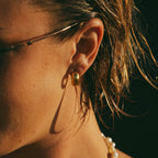 Gold Dome Hoop Earrings