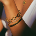 Gold Starlight Cascade Tennis Bracelet