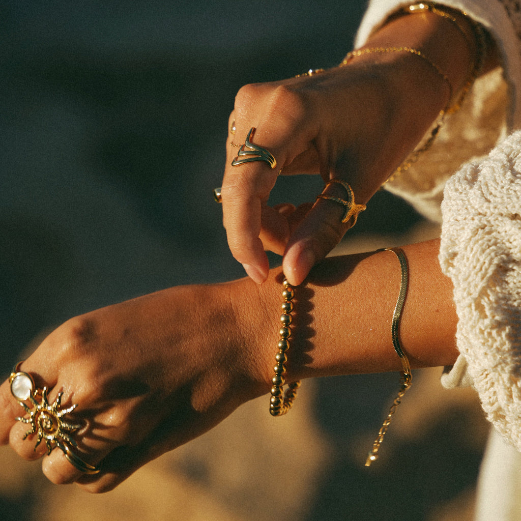 Gold Starfish Wrap Ring