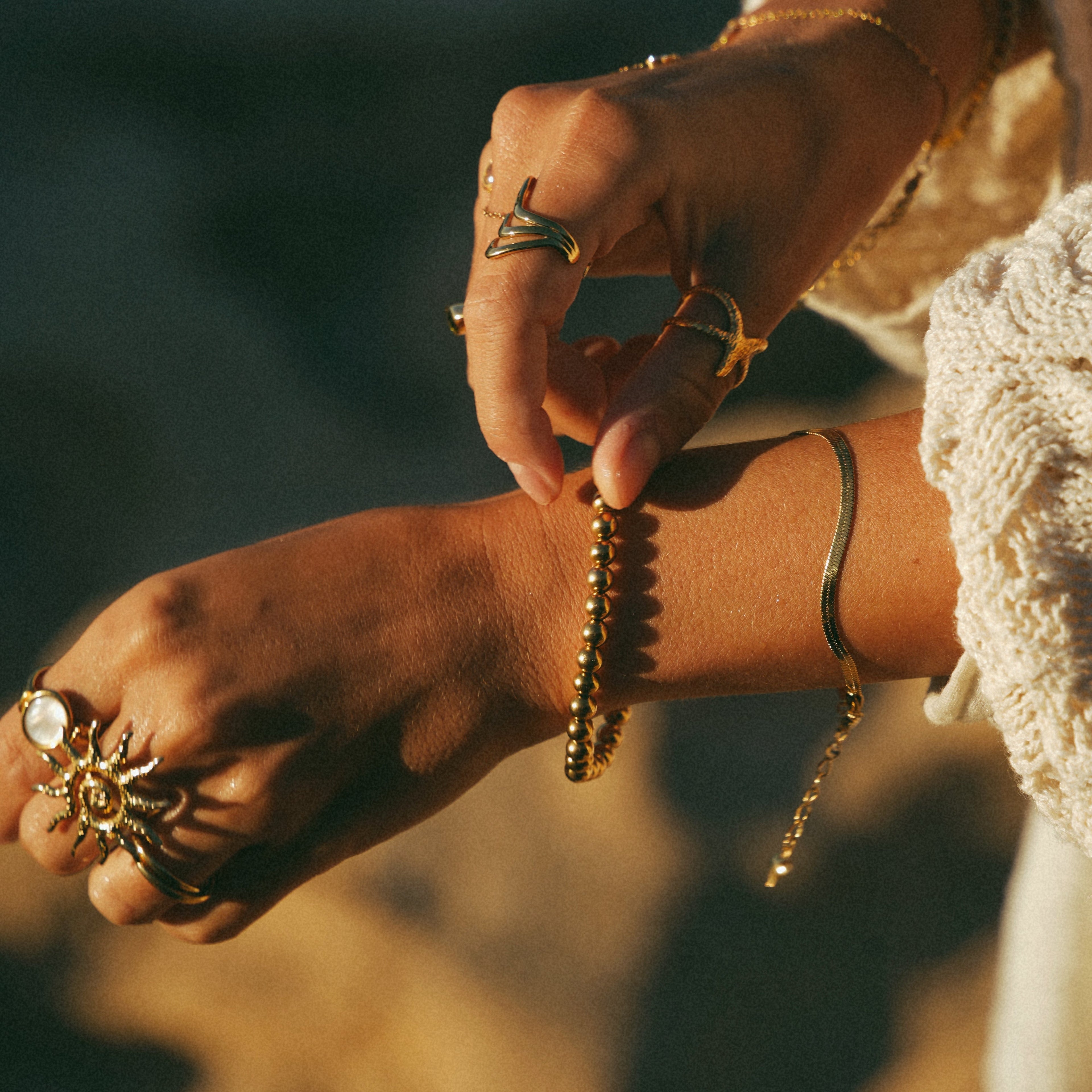 Gold Beaded Bracelet